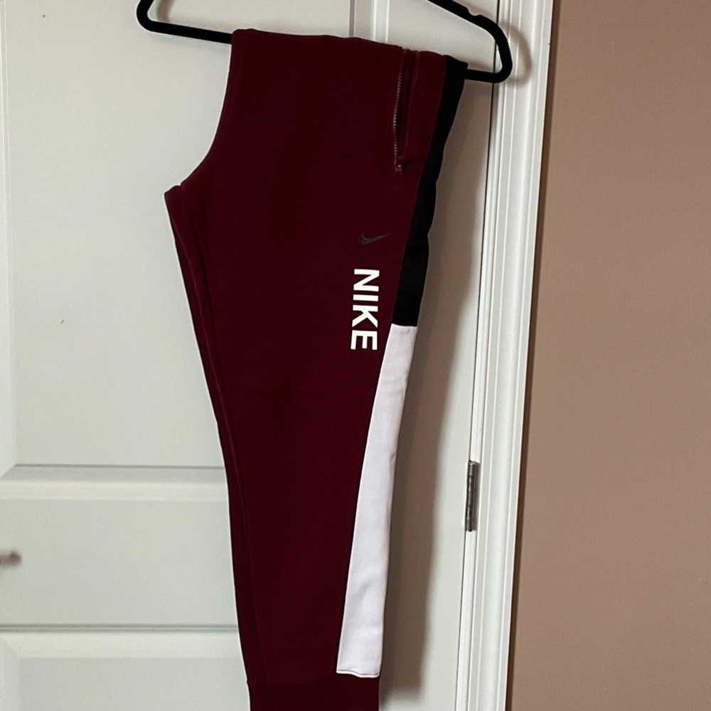 Nike Burgundy, White & Black Colorblock Sweatsuit - Picture 2 of 5